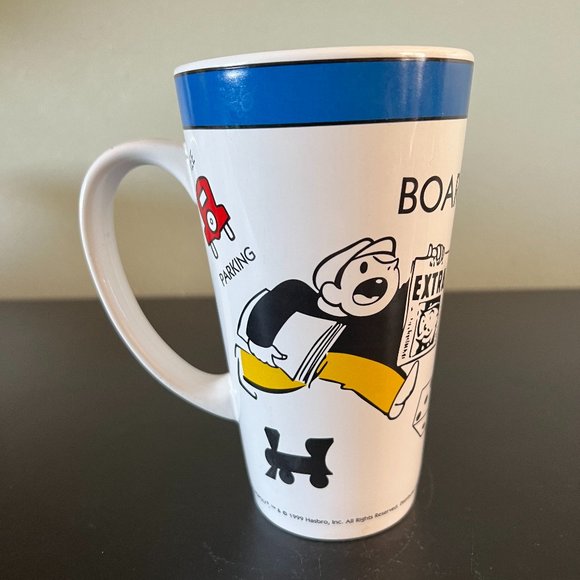 Vintage MR. MONOPOLY Board Game Tall Ceramic Cup / Mug ~  Hasbro 1999 - Picture 2 of 6